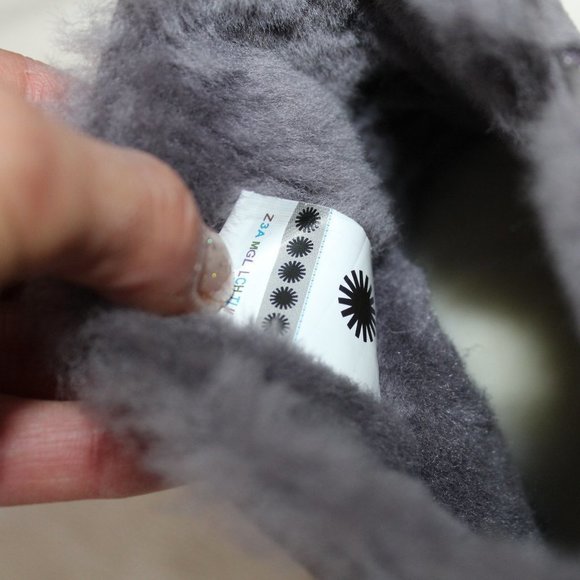 NIB UGG‎ WOMEN'S SUEDE SHEARLING LINED MINI DOUBLE ZIP BOOTS GRAY - Picture 7 of 7